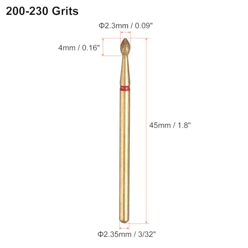 Puntas de diamante para amoladora 5 piezas 2.3mm miniatura 2