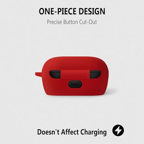 Image of WELFO Soft Silicone Case Cover for Bosee New QuietComfort (2024) (Red)