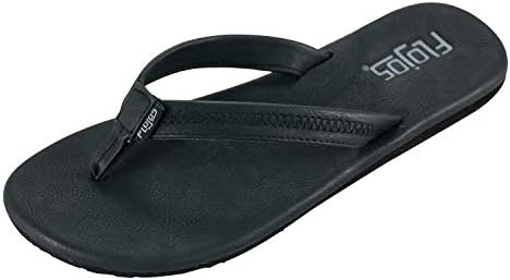 Flojos Women's Claire Flip Flops, Black, 7 M US