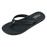Flojos Women's Claire Flip Flops, Black, 8 M US