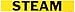 Brady 7270-1 14" Width x 2-1/4" Height, B-946 High Performance Vinyl, Black on Yellow Self-Sticking Vinyl Pipe Marker, Legend "Steam"