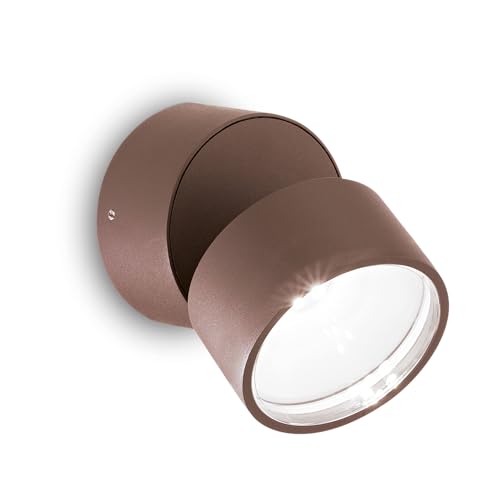 Foco individual redondo exterior IP54 Ideal Lux OMEGA color café con luz neutra 4000K