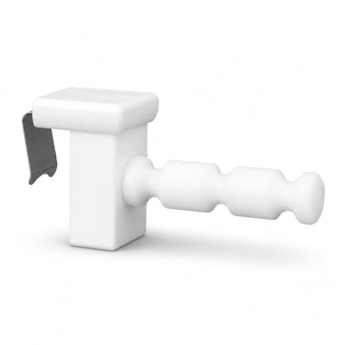dekohaken24.de Fensterhaken Distanzhalter 10–27 mm für Fensterdeko ohne Bohren & Kleben (weiß, M… – Ansicht 3