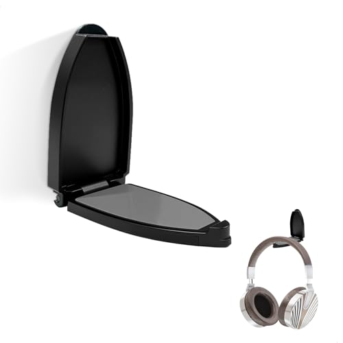 Hörlurshållare, Hörlursstativ, Vikbar Joystickhållare, Självhäftande Gaming Hörlurshållare, Universal Hörlurar Hållare för Alla Hängande Spel/Ljud/Trådlös/Kontroller/Ryggsäckar (svart)