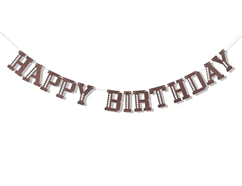 Football Happy Birthday Banner - Football Birthday Party,Sport Theme Football Player Birthday Garland Bunting Supplies,Football Enthusiast Birthday Party Decorations,Boy Birthday Banner #TOP5