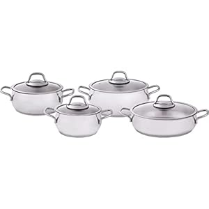Wrtgerht 8-teiliges Edelstahl Kochgeschirr-Set