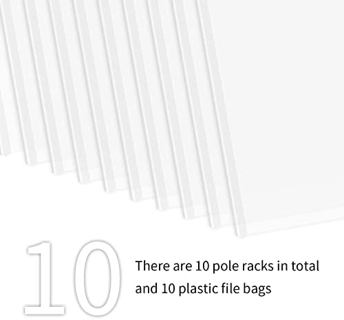 10pcs Clear Report Covers, A4 Slide Binder Filer Cover, Plastic Filer Folder Documents with U Type Bliding Bar for Office School Project Presentatin Classification.50 Sheet Capacity (White)