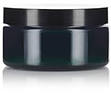 Green PET Plastic (BPA Free) Refillable Low Profile Jar - 8 oz (6 Pack) + Spatulas and Labels