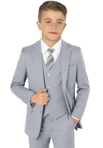 Boys Suit for Kids Tuxedo Suits for Wedding Formal Suit Set Toddler Boy Dress Outfit with Shirt and Tie