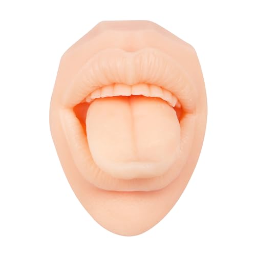 Silicone Tongue Model, Piercing Practice Body Parts Model, Tongue Mouth Display Model for Piercing Practice Acupuncture Jewelry Display Teaching