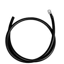 1 AWG UL 1426 Battery Cables - 1 ft Marine Grade Wire Tinned Copper Oxygen-Free Insulated - Standard PVC Wire with 1 Lug for Boat, Automotive, Speakers, Solar, Camper, RV & Trailers