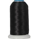 Threadart Polyester Machine Embroidery Thread By the Spool - No. 102 - Black - 1000M - 40wt - Hundre