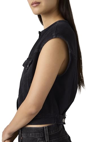 Chaleco vaquero Levi's Shrunken de mujer sin solapas con botones metálicos 2