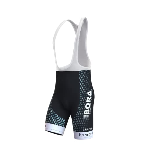 assocauicy Fahrrad TräGerhose Bib Shorts Herren,Anti-Rutsch Radlerhose Gepolstert Schnell Trocknend Atmungsaktiv Mit Taschen