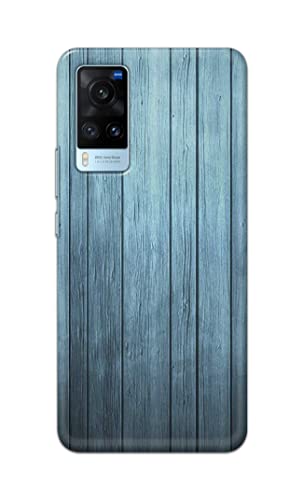 Image of Printed Hard Back Cover Case for Vivo X60 Back Cover (Wooden Blue) -702