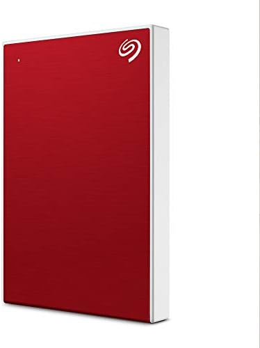 Seagate One Touch, Portable External Hard Drive, 4TB, PC Notebook & Mac USB 3.0, Red, 1 yr MylioCreate, 4 mo Adobe Creative Cloud Photography and Two-yr Rescue Services (STKC4000402)