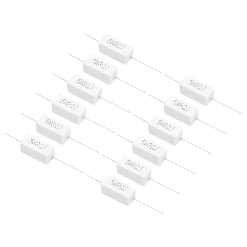 Image of PATIKIL 12 Pcs 8 Ohm Resistors, 5W Ceramic Cement Resistor Power Cement Resistor Kit Tolerance 5% for Power Adapters Audio Computer TV Circuit Board