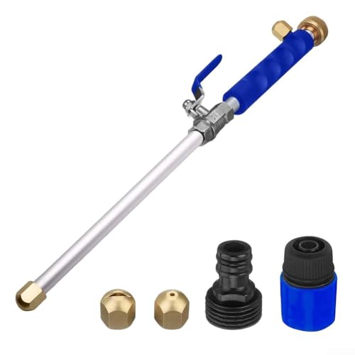 Image of Alloy High Pressure Washer Nozzle for Garden Hose - Adjustable Fan and Jet Spray for Tough Dirt and Light Rinse Tasks