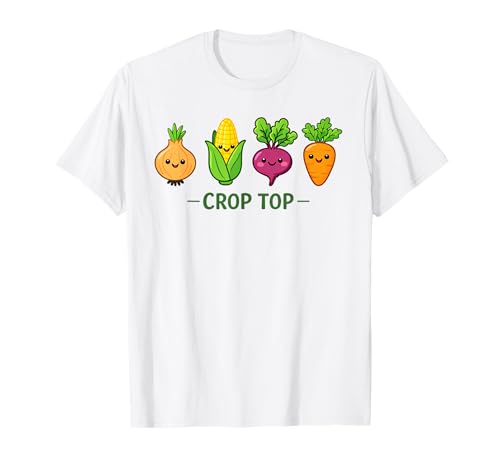 Crop Top Cute Vegetable Pun Funny Gardener Joke T-Shirt