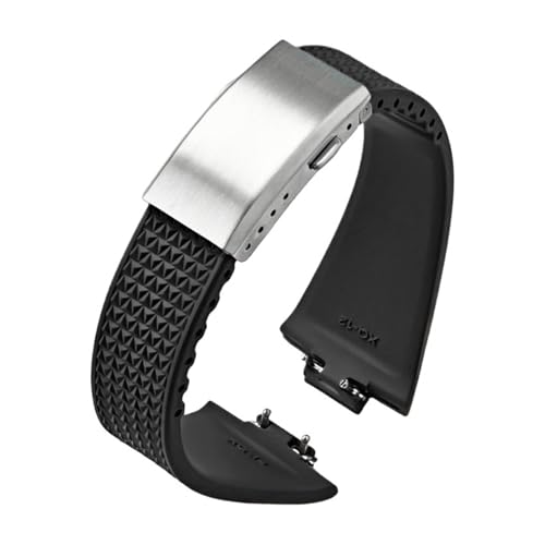 Boucle pliante de bracelet montre en caoutchouc fluoré résistant et étanche