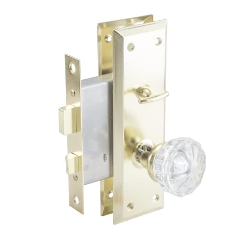 Ultra Hardware Old Time Mortise Lock Crystal Knob Set Skeleton