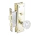 Old Time Mortise Lock Crystal Knob Set Skeleton