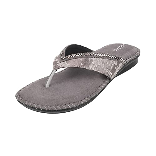 Image of Metro Women's Suede Faux Leather Comfort Slip-on Fashion Sandals