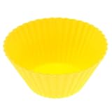 Ruilogod Silicone arrotondato cupcake cottura tazza di muffa stampo 3 cm profondit giallo