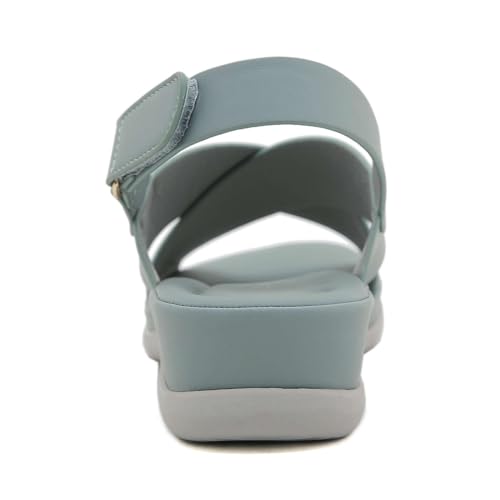 Summer New Sweet Beauty Sandals Fashionable Atmosphere Plus Size Platform Sandals Beach Sandals, 40, Blue4