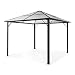 Produktbild blumfeldt Pantheon Solid Sky Pavillon - Gazebo, Pergola, Aluminiumkantrohr, überdachte Fläche: 3x3 m, 7,6x7,6 cm, Eckpfosten mit 1,2 mm Materialdicke, rostfrei, ohne Seitenwände, schwarz