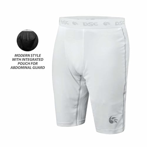 Image of DSC Men's Compression Shorts, Half Tight Athletic Underlayer for Workout, Gym, Sports & Cycling - Breathable Muscle Support