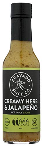 BRAVADO SPICE Creamy Herb & Jalapeno Hot Sauce, 5 FZ BRAVADO SPICE Creamy Herb & Jalapeno Hot Sauce, 5 FZ