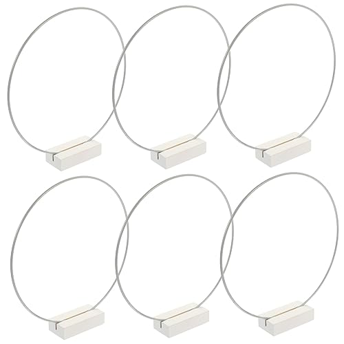 SOLUSTRE 6 Sets Floral Ring Hoops for DIY Wedding Decor Floral Wreath Making Kit with Base for Craft Projects and Centerpieces