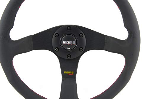 Momo Tun35Bk0B Tuner Black 350 Mm Leather Steering Wheel #TOP4