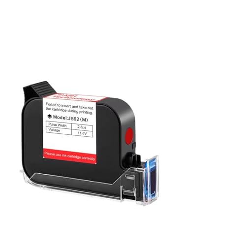 FILWY Food Grade TIJ Ink Cartridges 12.7mm Fast Drying Water-Based Red Ink for Egg Printing Compatible with Various Printers