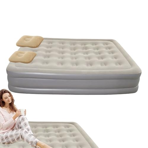 Duroecsain Camas inflables para adultos, explotar Colchón aéreo | Colchón de aire inflado | Almohadilla de dormir plegable portátil de respiración automática para senderismo
