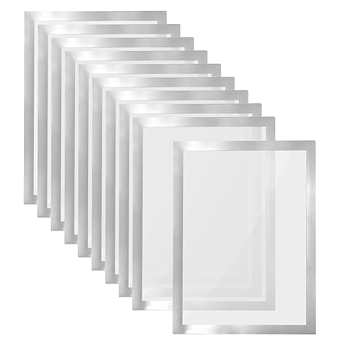 Cadre Affichage Magnétique A4 pour Réfrigérateur Cuisine et Tableau Blanc Bureau Argent PATIKIL
