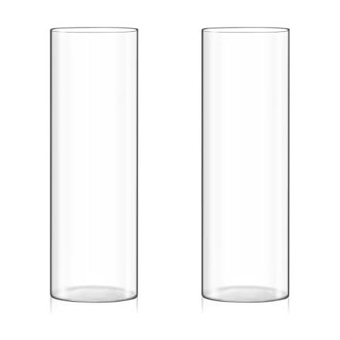Fixwal Clear Glass Cylinder Vases Cover