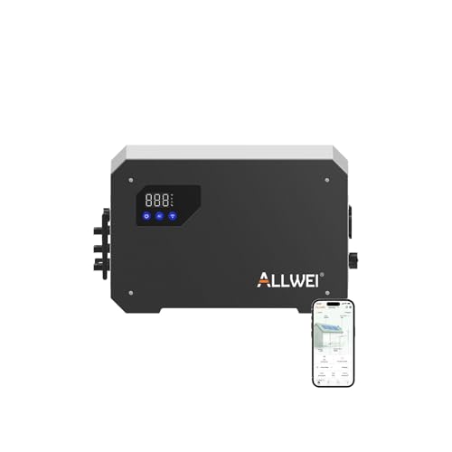 ALLWEI Planta eléctrica de balcón con almacenamiento AC acoplado sistema de almacenamiento todo en uno, hasta 1314 € de ahorro, 1600 Wh LiFePO4 Powerstation Grid y dispositivo todo en uno, Plug & Play