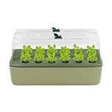 EZ Leafy Planter – Self-Watering Indoor Planter Box with Reservoir & Humidity Dome | Soil-Based Countertop Garden Kit for Leafy Greens, Lettuce, Spinach & Herbs | Kitchen Windowsill Planter