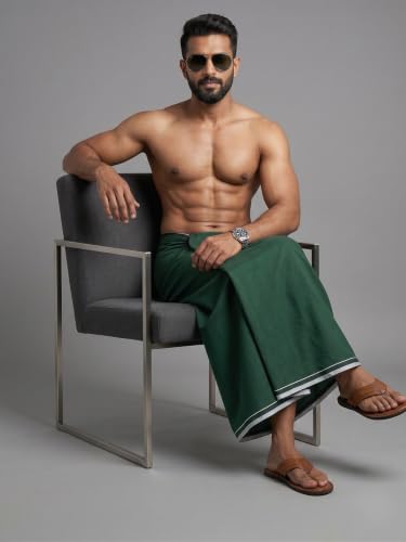 Image of Men's Cotton Lungi | Soft Breathable Wrap Around Lungi | Comfortable Daily & Home Wear for Men