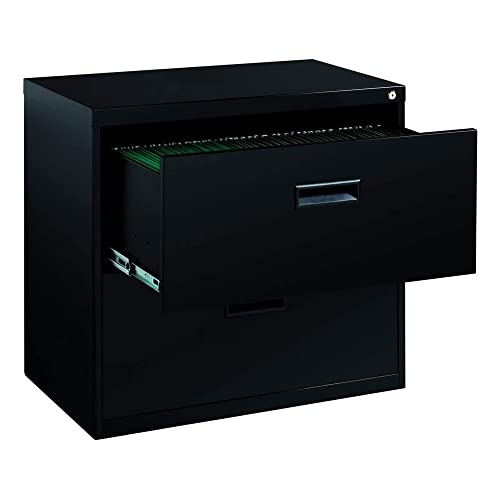 Hirsh Soho 2 Drawer Lateral File Cabinet In Black, Fully Assembled #TOP1