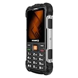 Hammer H Forge Telefono cellulare da esterno senza contratto, 32 GB, batteria da 2300 mAh, display TFT da 2,4", torcia, IP68, radio FM, jack da 3,5 mm, 2 MP, USB-C, doppia SIM, antipolvere