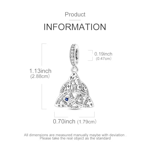 Image of 925 Sterling Silver Charms,Hypoallergenic Beads,Compatible with Pandora Bracelets and Necklaces,Women Holiday Gift Pendants
