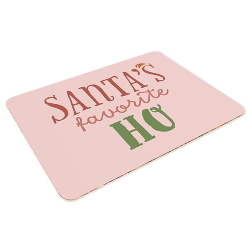 Sets de table en liège pour protéger des taches et rayures napperons de Noël rose - 3