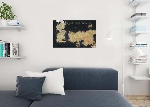 Pyramid America Game of Thrones Map of Westeros and Essos TV Show Cool Wall Decor Art Print Poster 90x60