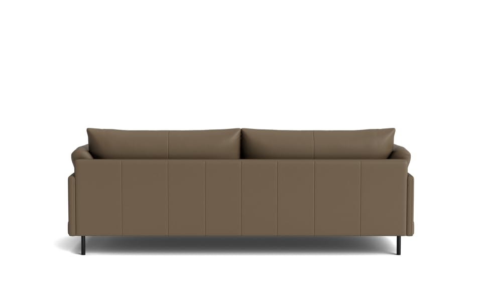 Image of LEGACY OF COMFORT Zola 3 Seater Sofa Three Seater Sofa Leather for Living Room Hotels and Offices (Light Brown)