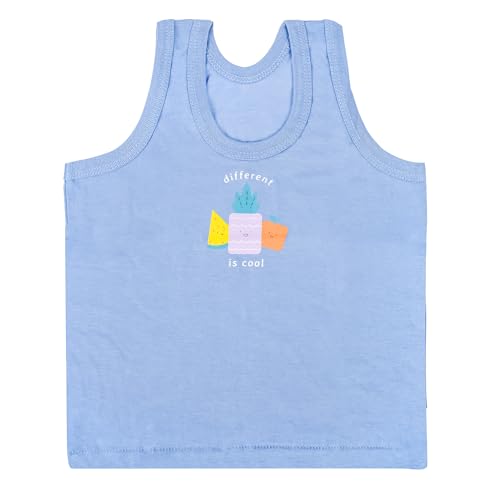 Image of REVOLTEK Printed Vest baniyan Cotton Inner wear for Baby wear Sleeveless Undershirts for Kids Sando ganji Tank-Tops Toddler Girls /Boys Colors Pack of 6