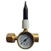 LeTkingok Helium Pressure Reducer, All Brass Helium Balloon Pressure Reducing Valve Inflatable Pressure Gauge 0-3500PSI 0-250KGF/CM2