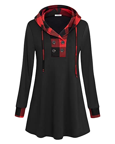 Womens Tunic Sweatshirts, Youtalia Pullover Hoodies For Women Loose Fit Casual Winter Long Sleeve Tunic Tops Lightweight Dressy Hoodies Maternity Oversized Sweatshirts Sweater Work Clothes Cute Outfit #TOP2